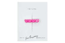 Load image into Gallery viewer, Hi! I&#39;m BARBIE, a&nbsp;hot pink heart clip.

Hold back bangs, clip back hair, or simply use for stylistic purposes by adding some flair to your hair. Mix-and-match, and layer these hair clips or wear on their own for a soft,&nbsp;seasonal look.