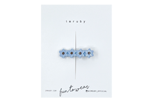 Load image into Gallery viewer, Hi! I&#39;m EMILY, a light blue flower clip.

Hold back bangs, clip back hair, or simply use for stylistic purposes by adding some flair to your hair. Mix-and-match, and layer these hair clips or wear on their own for a soft,&nbsp;seasonal look.